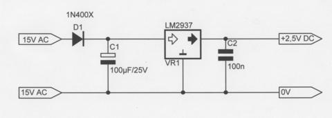 2,5 volt regulator